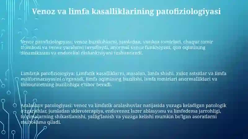 Vena Va Limfa Tomirlari Patologiyasi 2