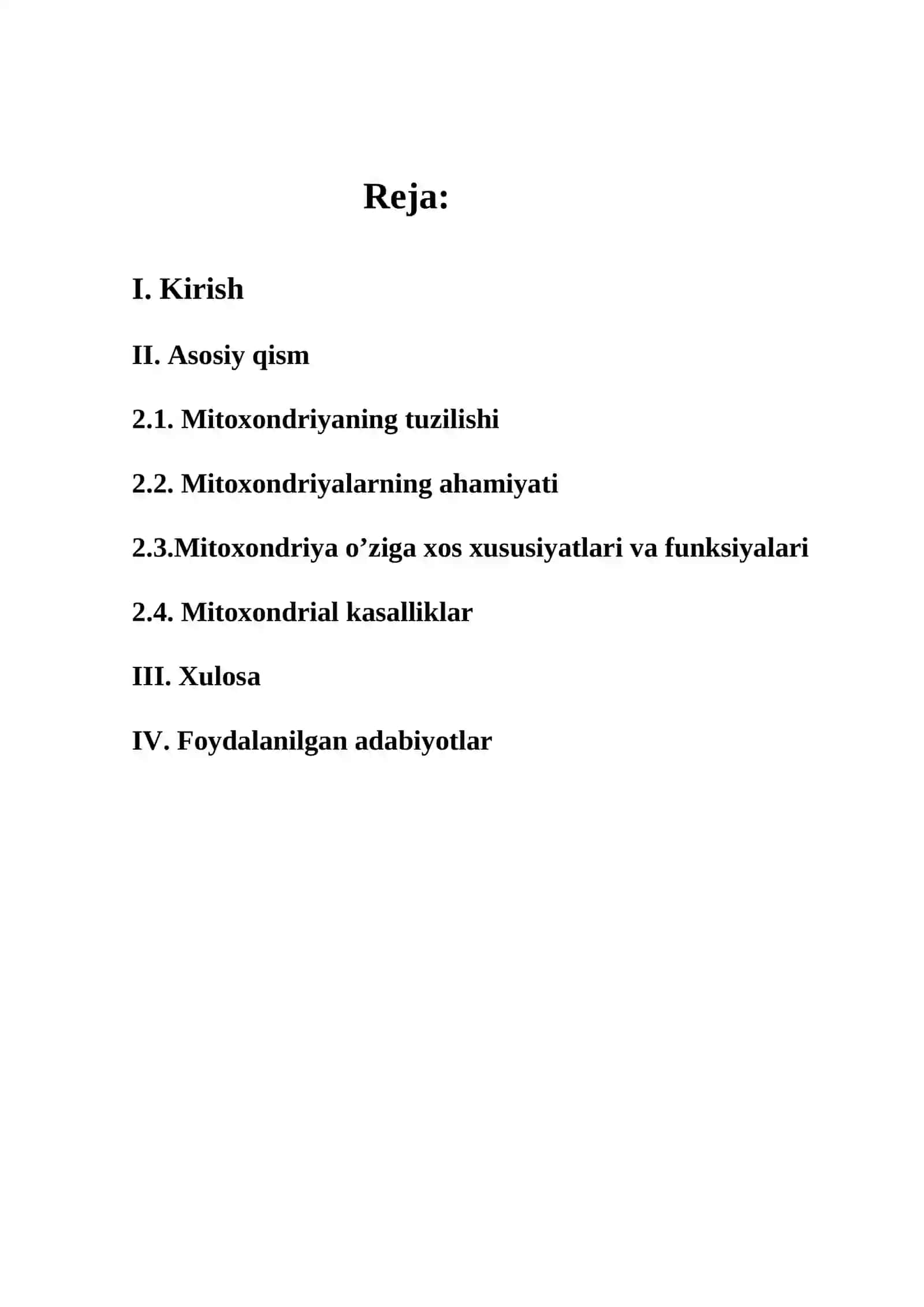 MITOXONDRIYALARNING BIOKIMYOVIY XUSUSIYATLARI 2