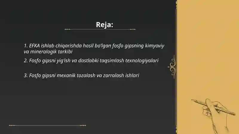 Fosfo gipsni qayta ishlash 2