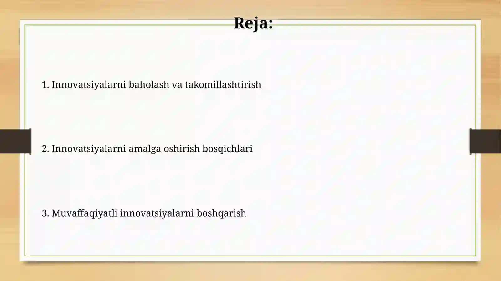 Nevellerlarni tadbiq qilish 2