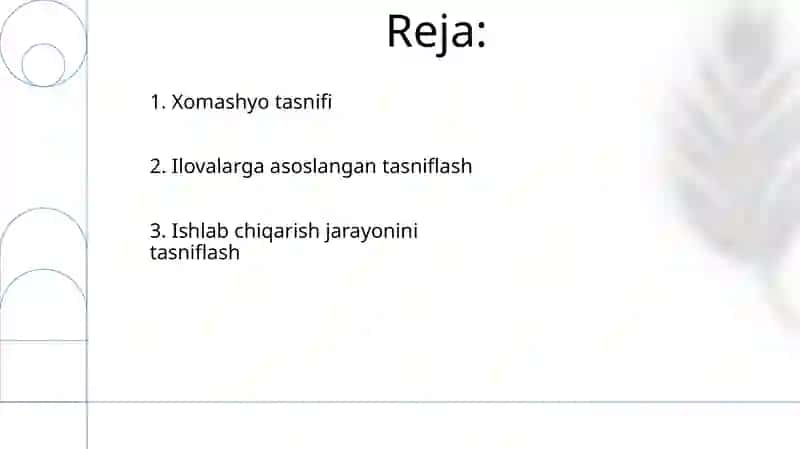 Organik brikmalarni sinflanishi 2