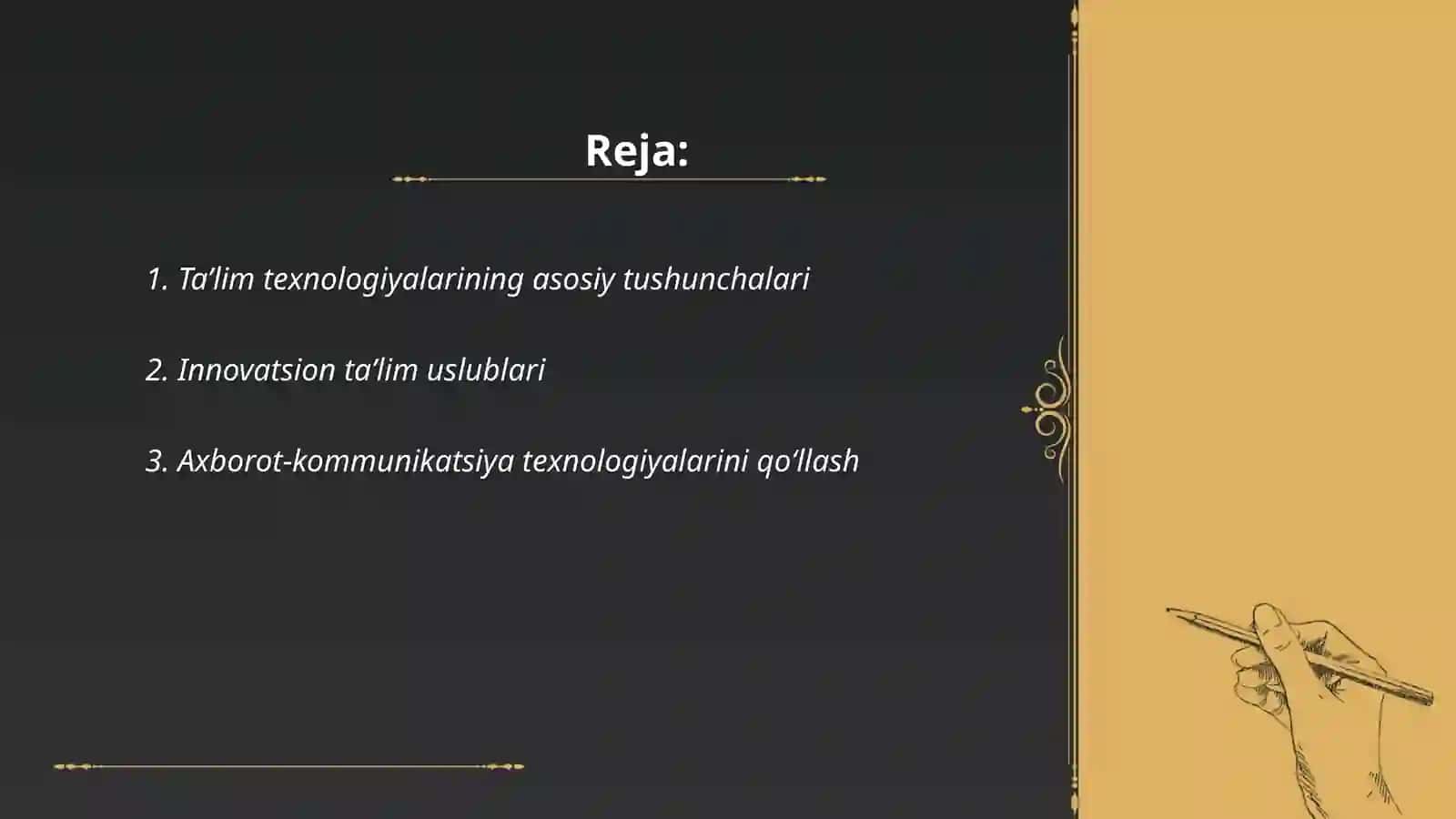 Taʼlim jarayonini texnologiyalashtirish 2
