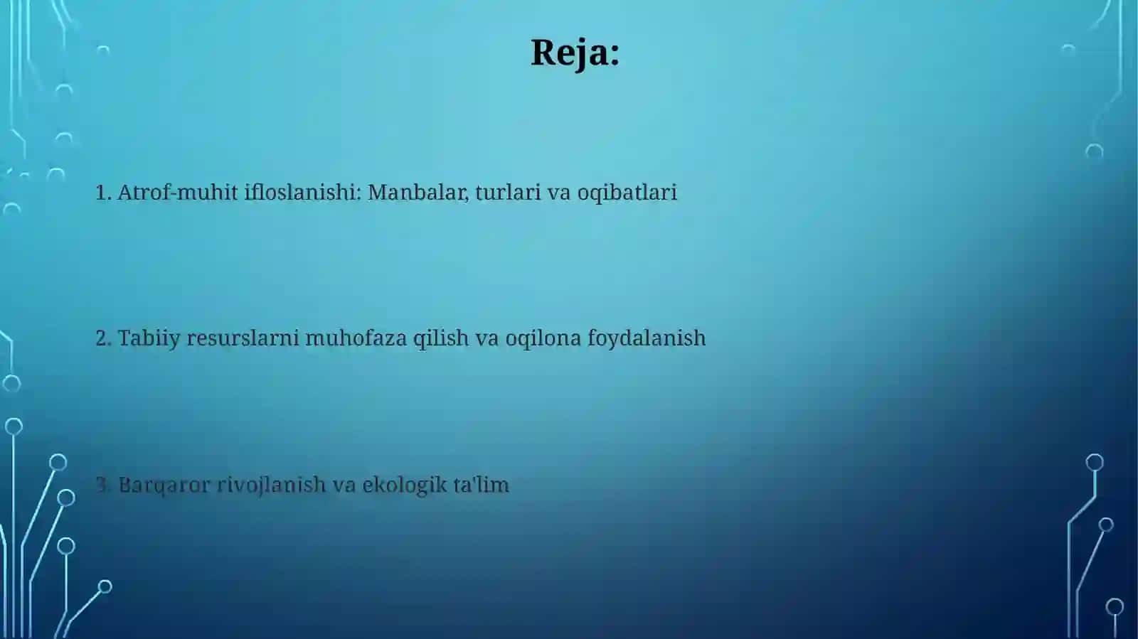 Atrof-muhitni muhofaza qilish 2
