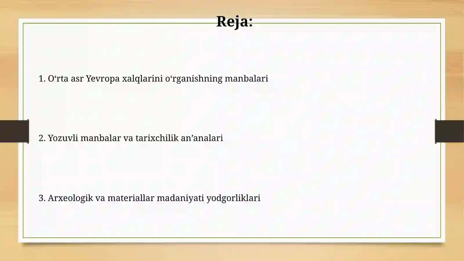 Oʻrta asrlarda Yevropa xalqlari ( V- XIII asrlar) 2
