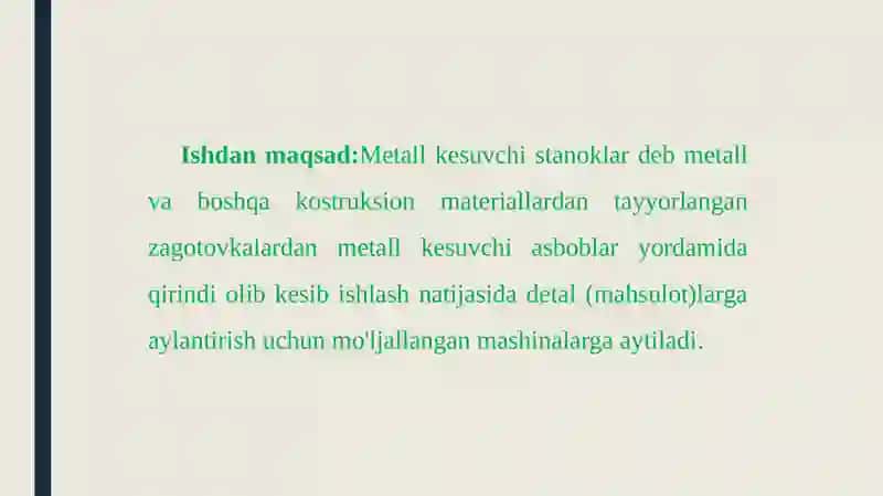 Metall kesuvchi stanoklar 2