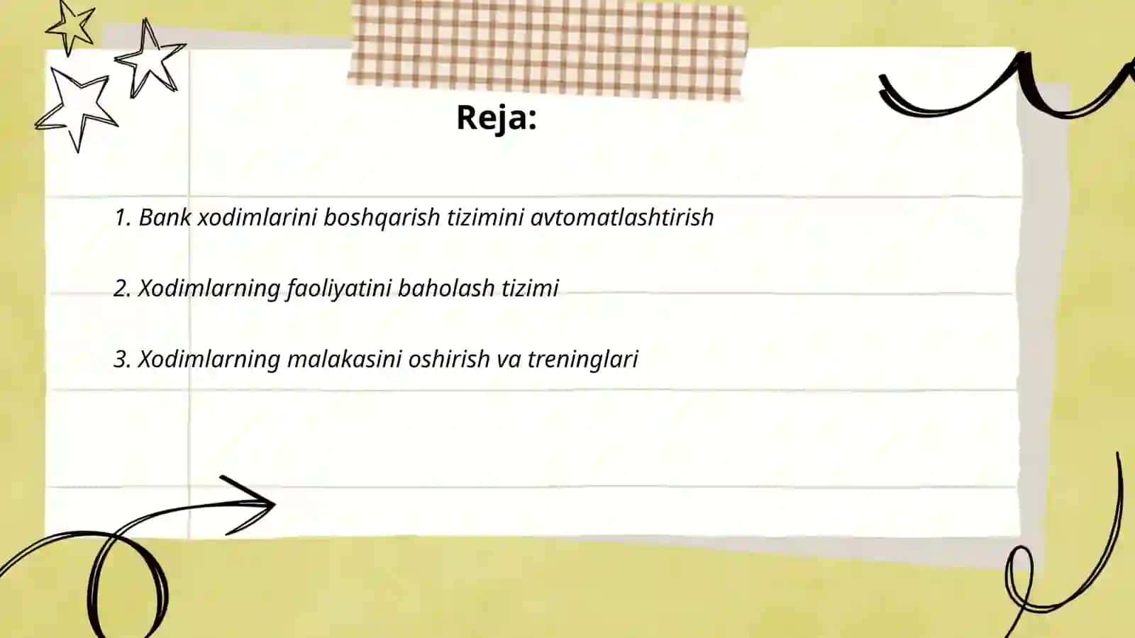 Bank xodimlarini boshqarish tizimi 2