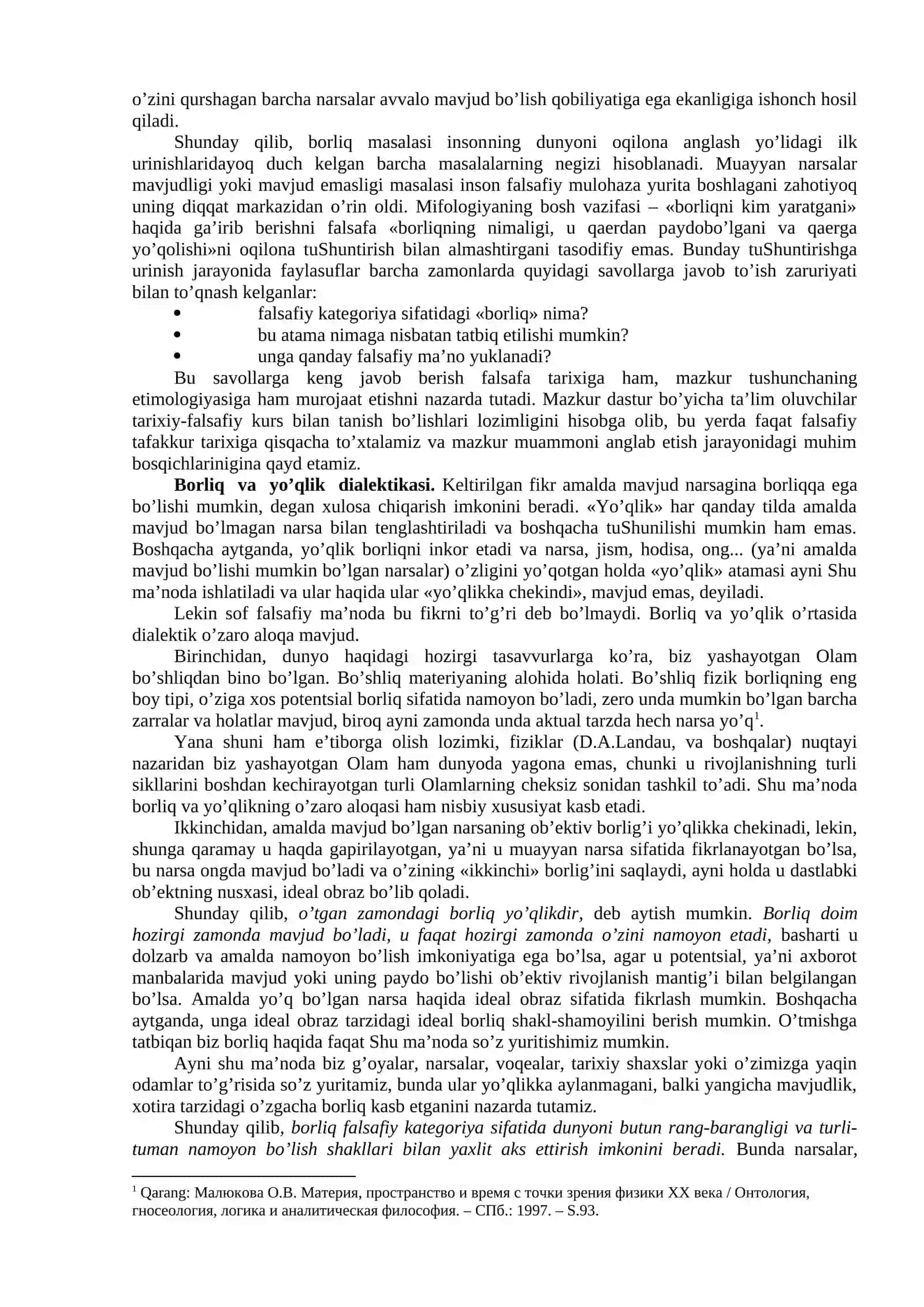 BORLIQ VA RIVOJLANISH FALSAFASI 2