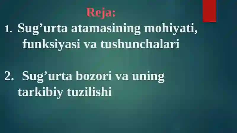 Sug'urta bozori statistikasi 2