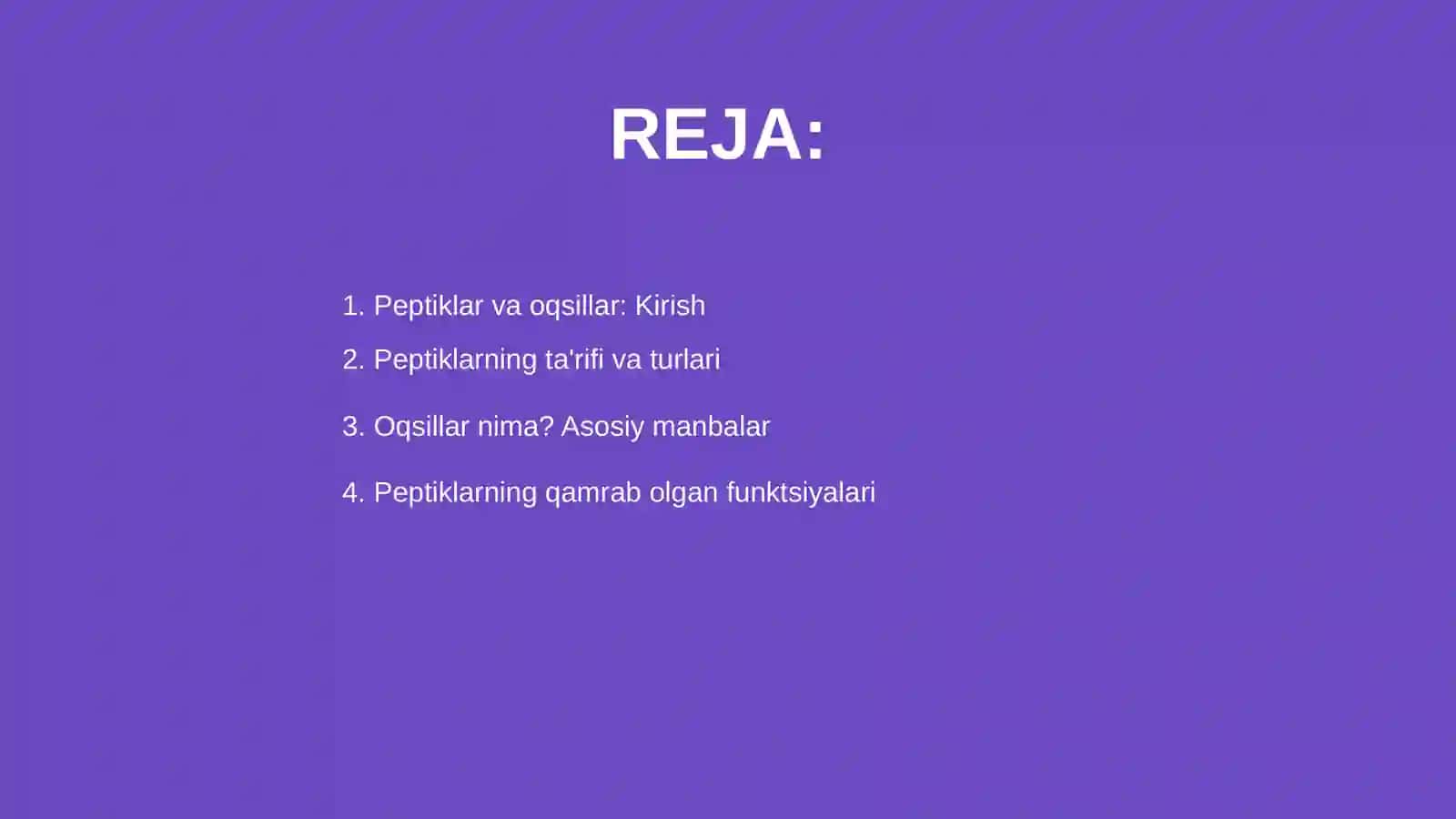 Peptiklar va oqsillar 2