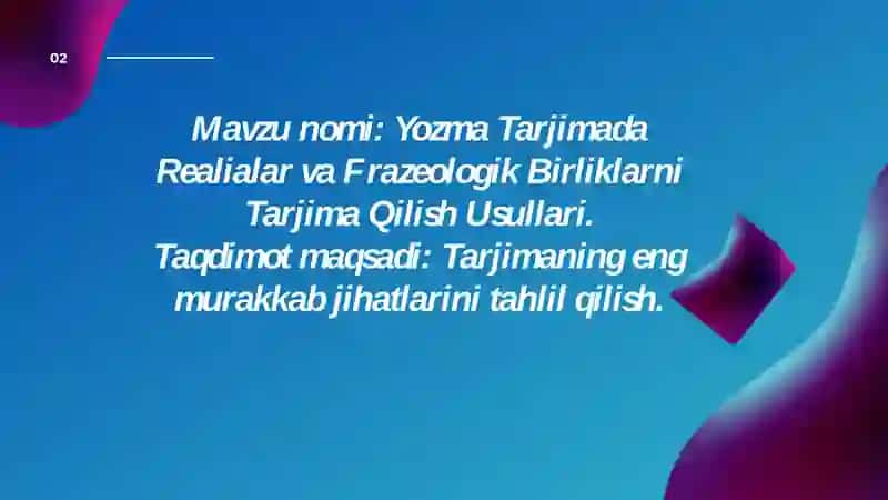 Realiyalar bo'yicha slayd 2