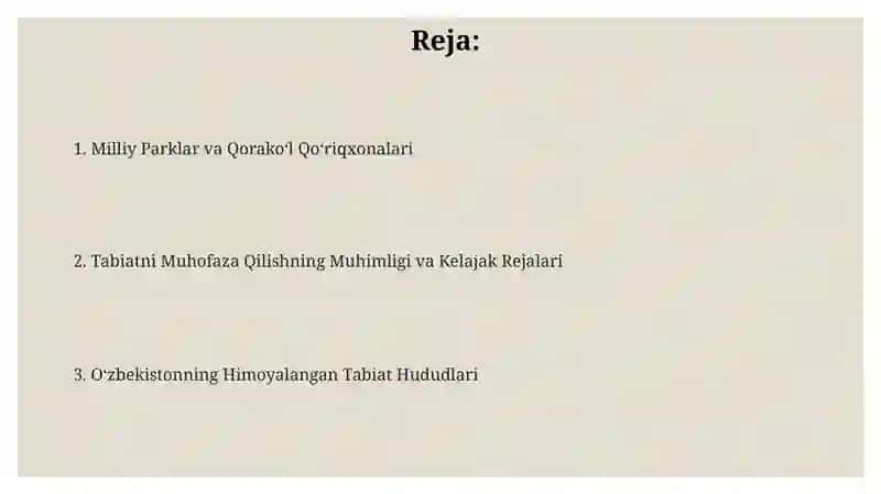 O'zbekistonning Qo'riqlanadigan Hududlari 2