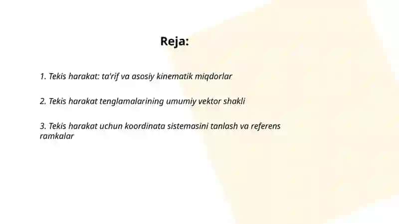 Tekis shakining harakat tenglamalari 2