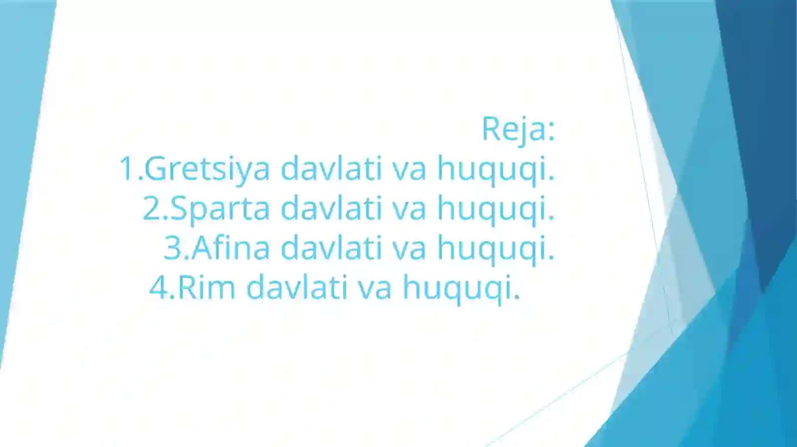 Antik dunyo mamlakatlari davlati va huquqi tarixi 2