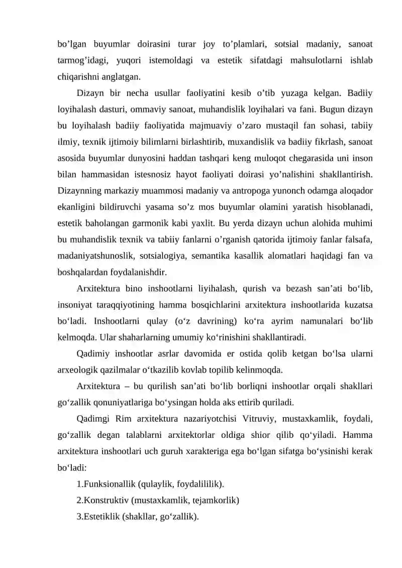 Arxitektura dizayni 2