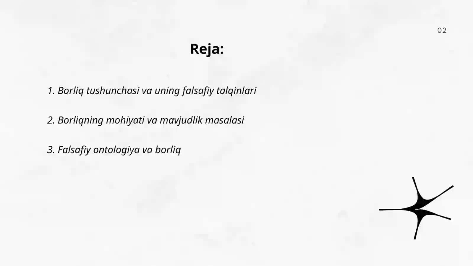 Falsafa tarixida borliq muammosi 2