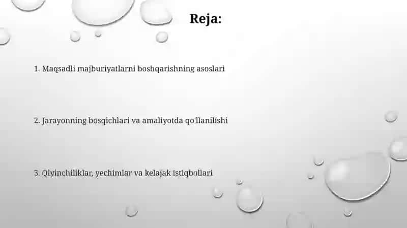 Maqsadli majburiyatlarnimaqsadliboshqarishnitahlilqilish 2