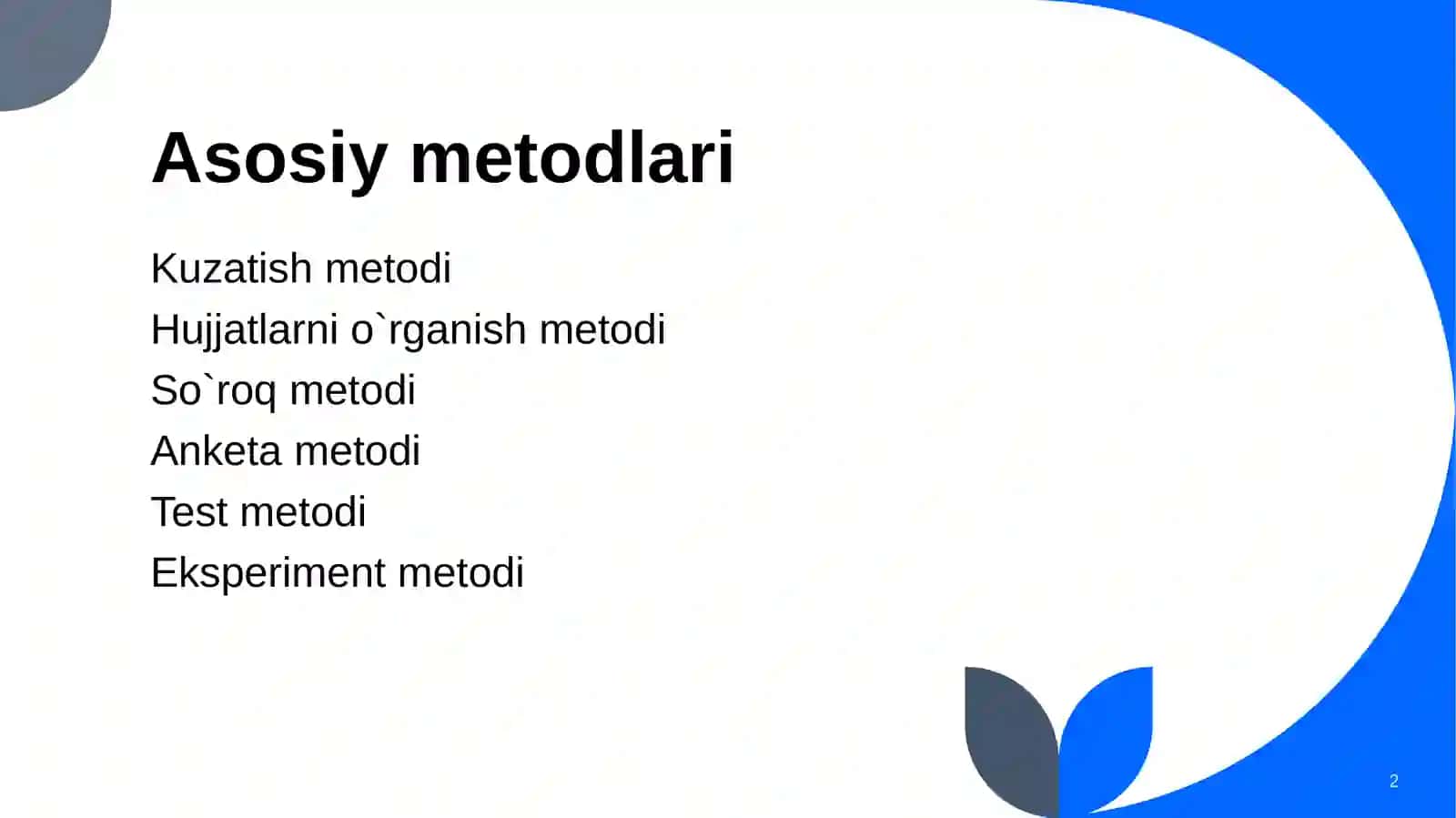 Ijtimoiy psixologiya metodlari 2