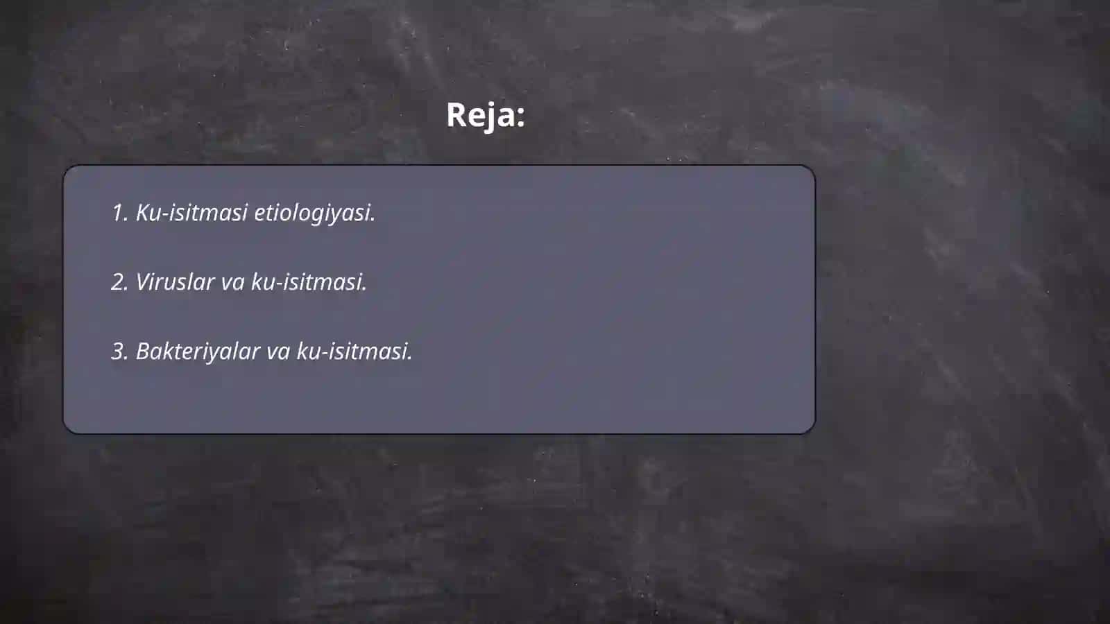 Ku-isitmasi etiologiyasi patogenezi klinikasi asoratlari profilaktikasi va davolashi 2