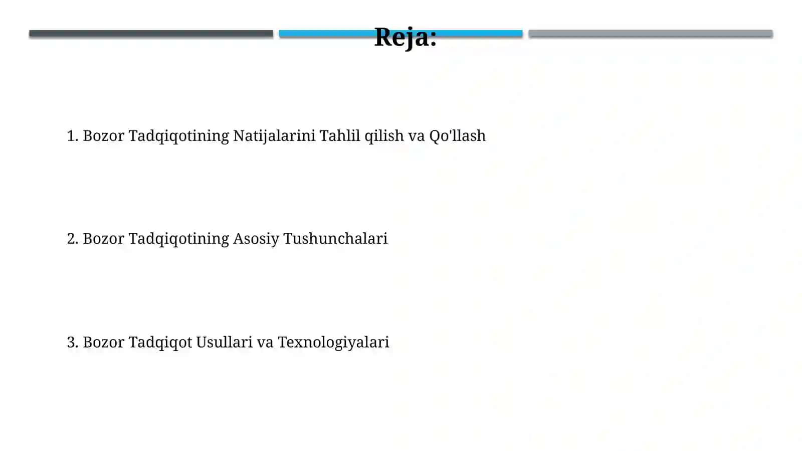 Bozor kon’yikturasini õrganish 2