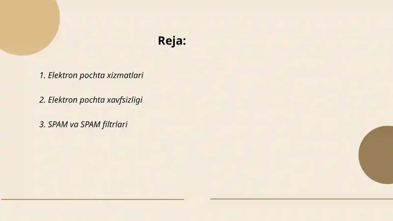 Elektiron poshta imkoniyatlari 2