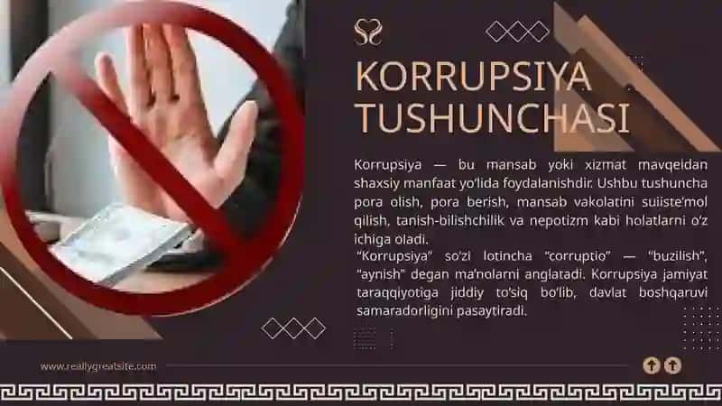 Korrupsiya bo`yicha malumot 2