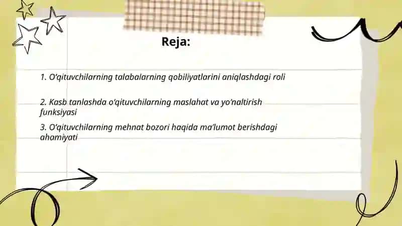 Kasb tanlashda oʻqituvchilarning roli 2