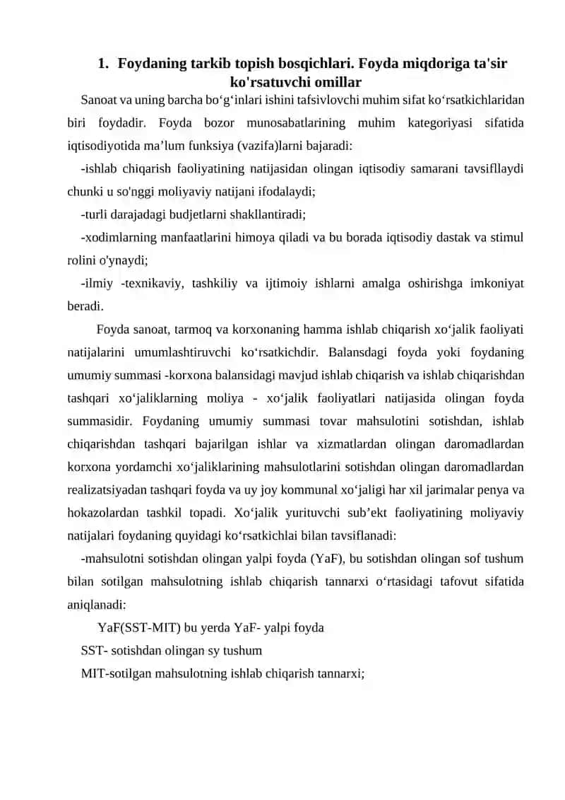 Foydaning tarkib topish bosqichlari 2