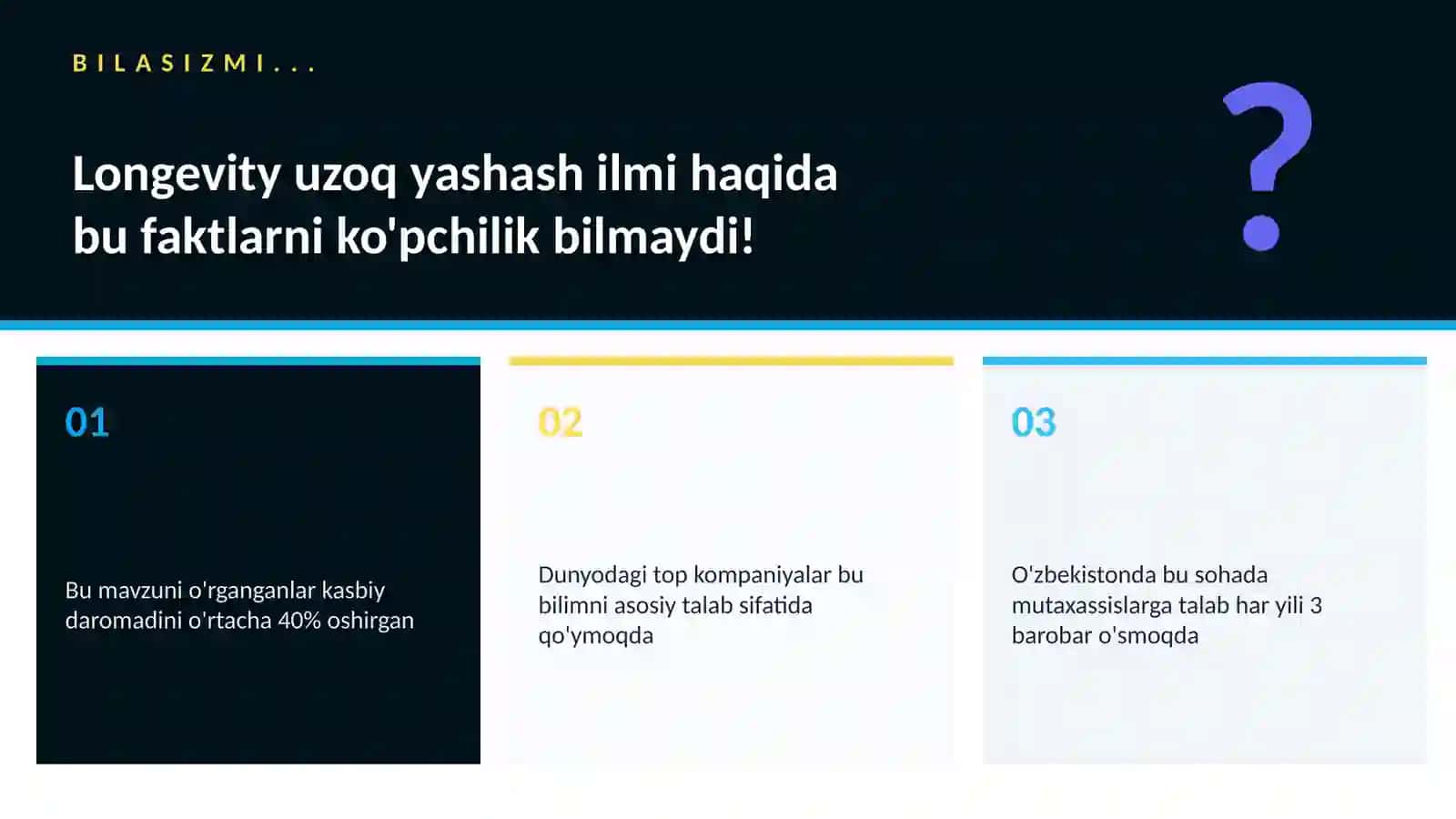 Longevity uzoq yashash ilmi 2