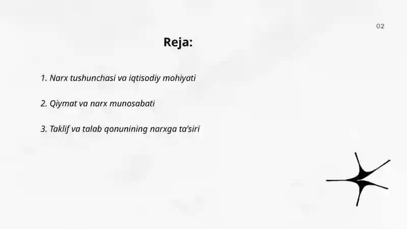 Narxning mohiyati va shakllanish xususiyatlari 2