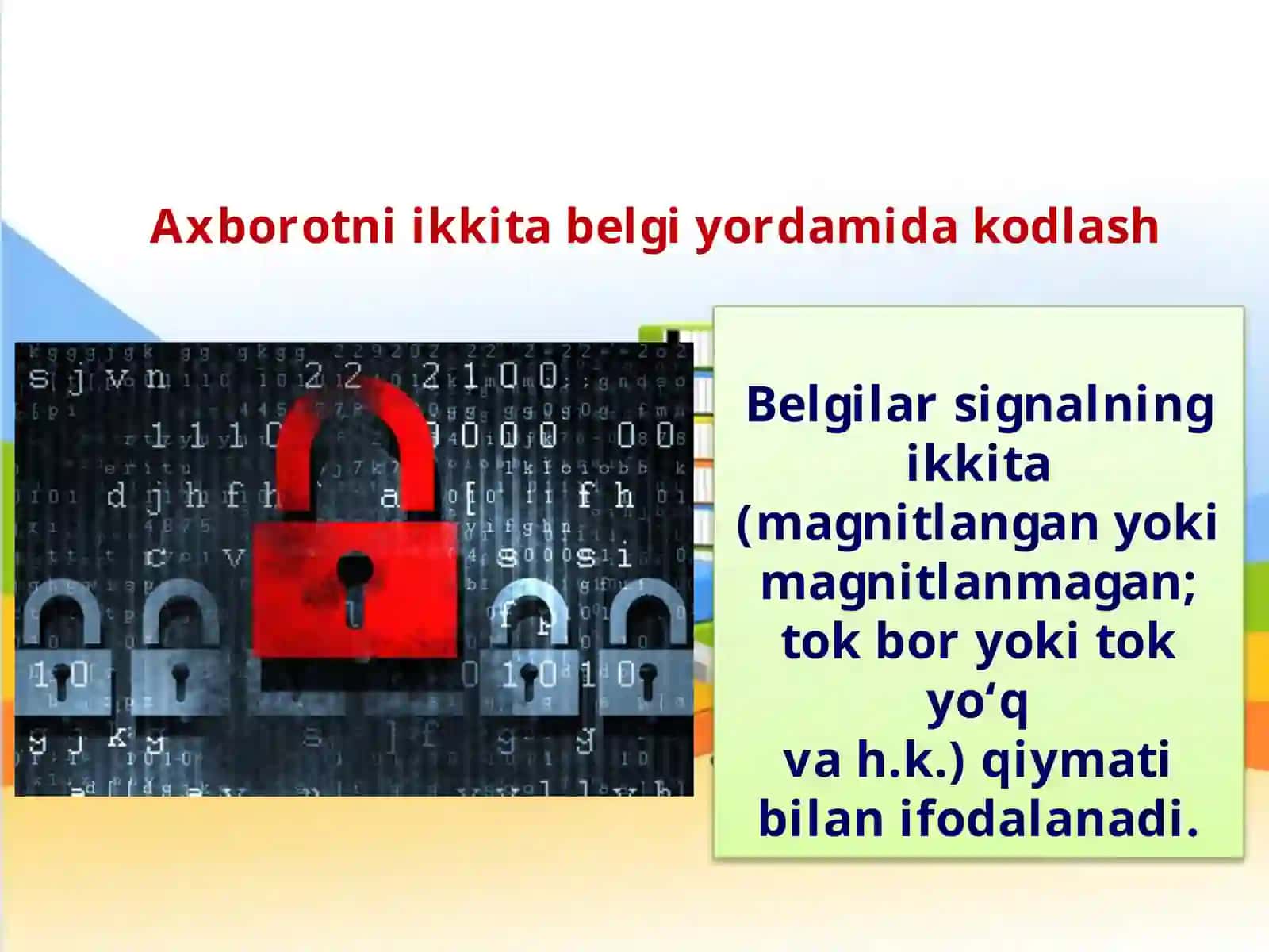 Axborotlarning kompyuter datasvirlanishi 2