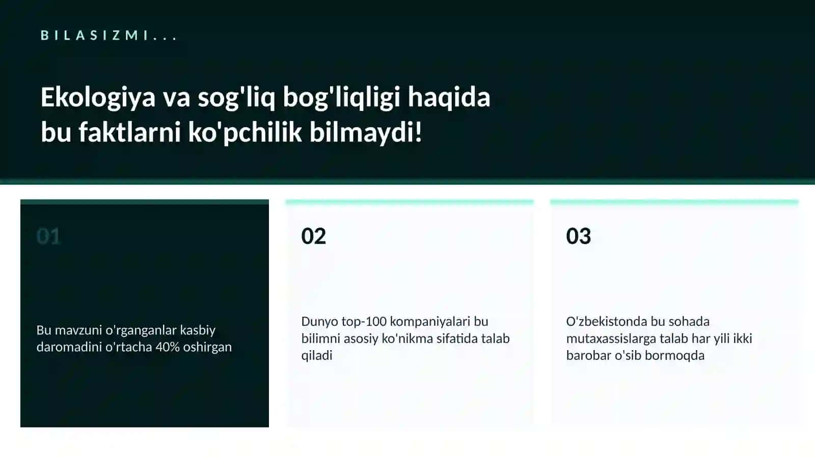 Ekologiya va sog'liq bog'liqligi 2