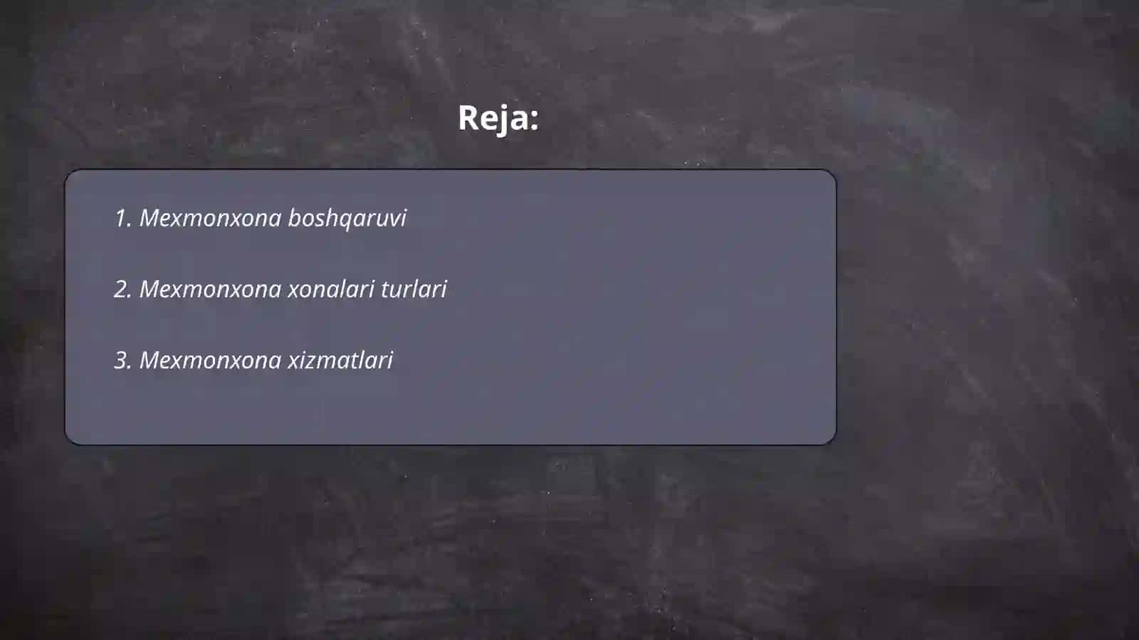 Mexmonxona amaliyoti 2
