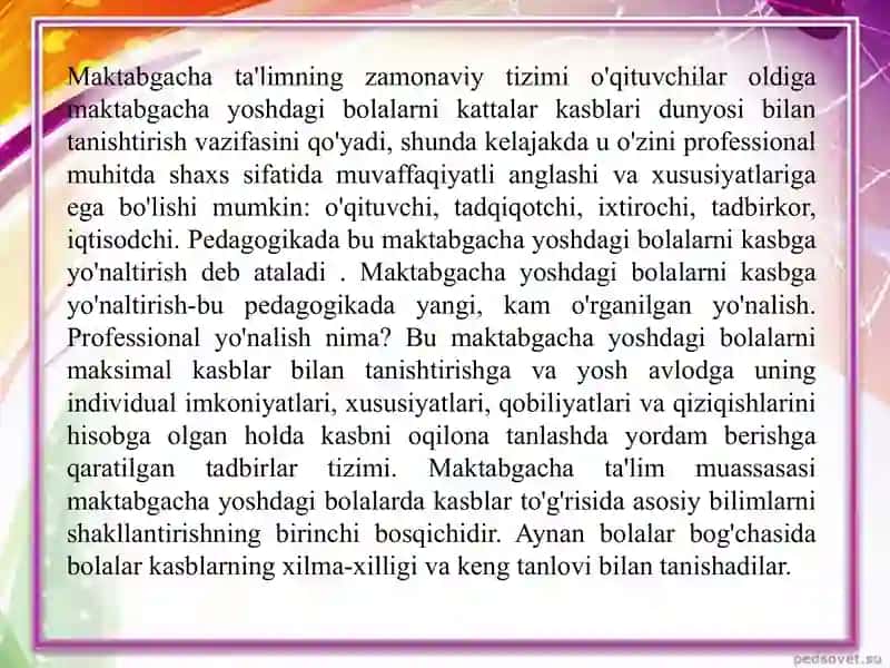 Maktabgacha Ta'limda Jamoni Kasbiy Rivojlanishga Yonaltieish Strategiyalari 2
