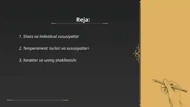 Shaxsning individual xususiyatlari 2