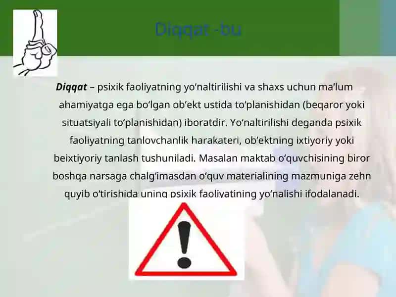 Psixik Faoliyatning Yo‘naltirilishi 2