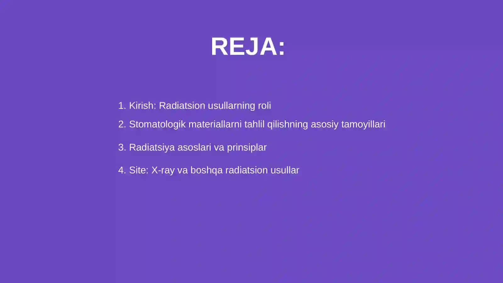 Stomatologik materiallarni tekshirishning radiatsion usullari 2