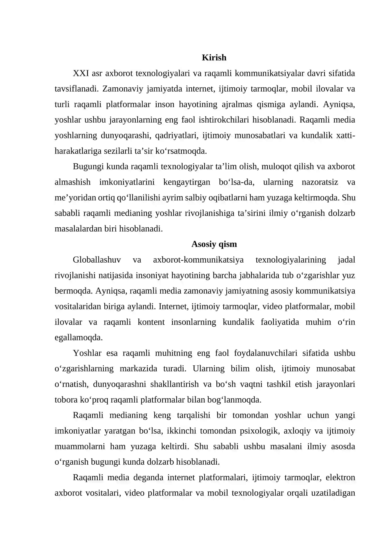 RAQAMLI MEDIA VA YOSHLARGA TA’SIRI 2