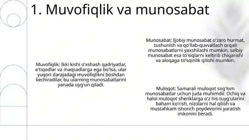 Moslik Va Munosabatga Oid Misollar 2