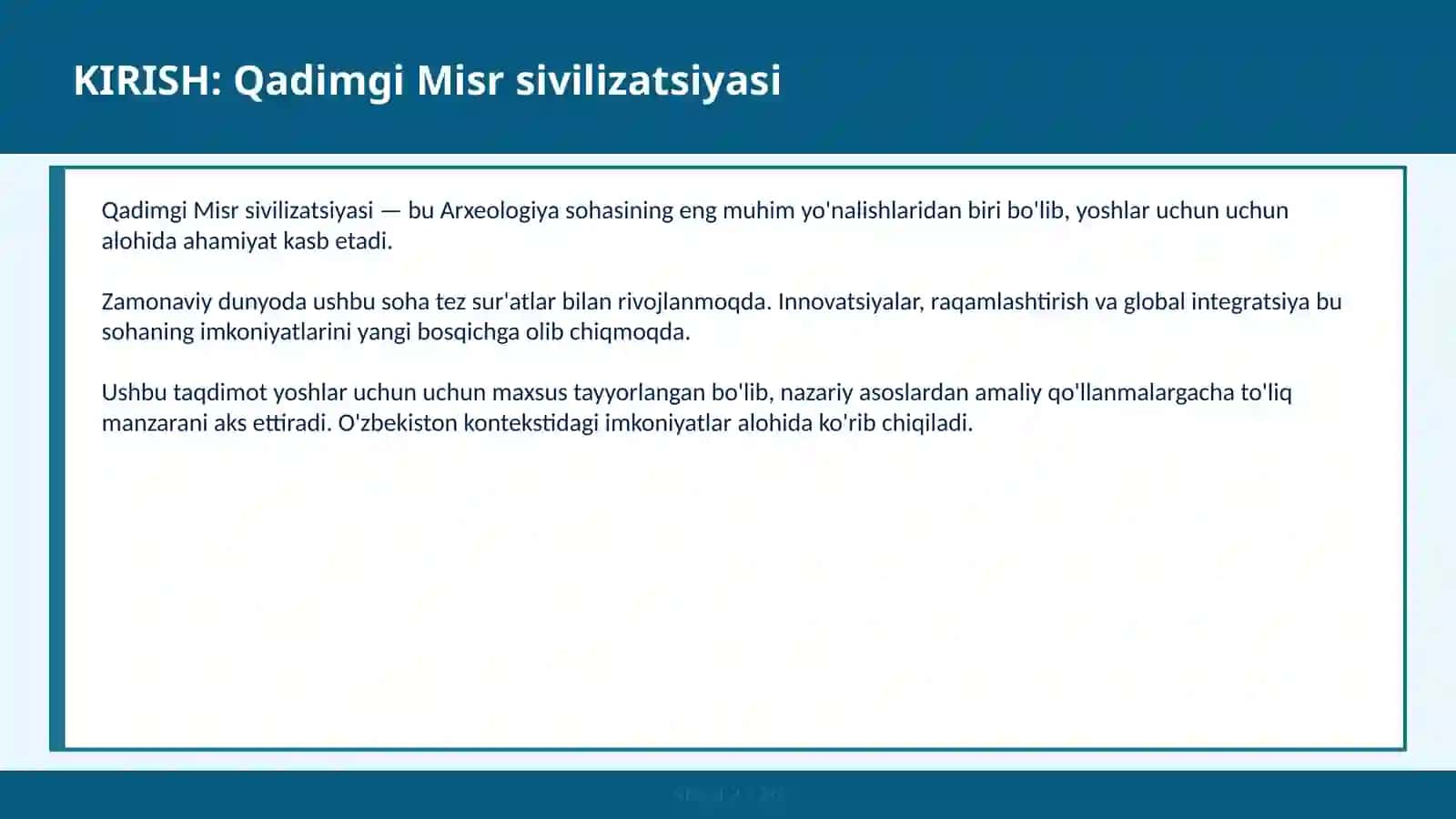 QADIMGI MISR SIVILIZATSIYASI 2
