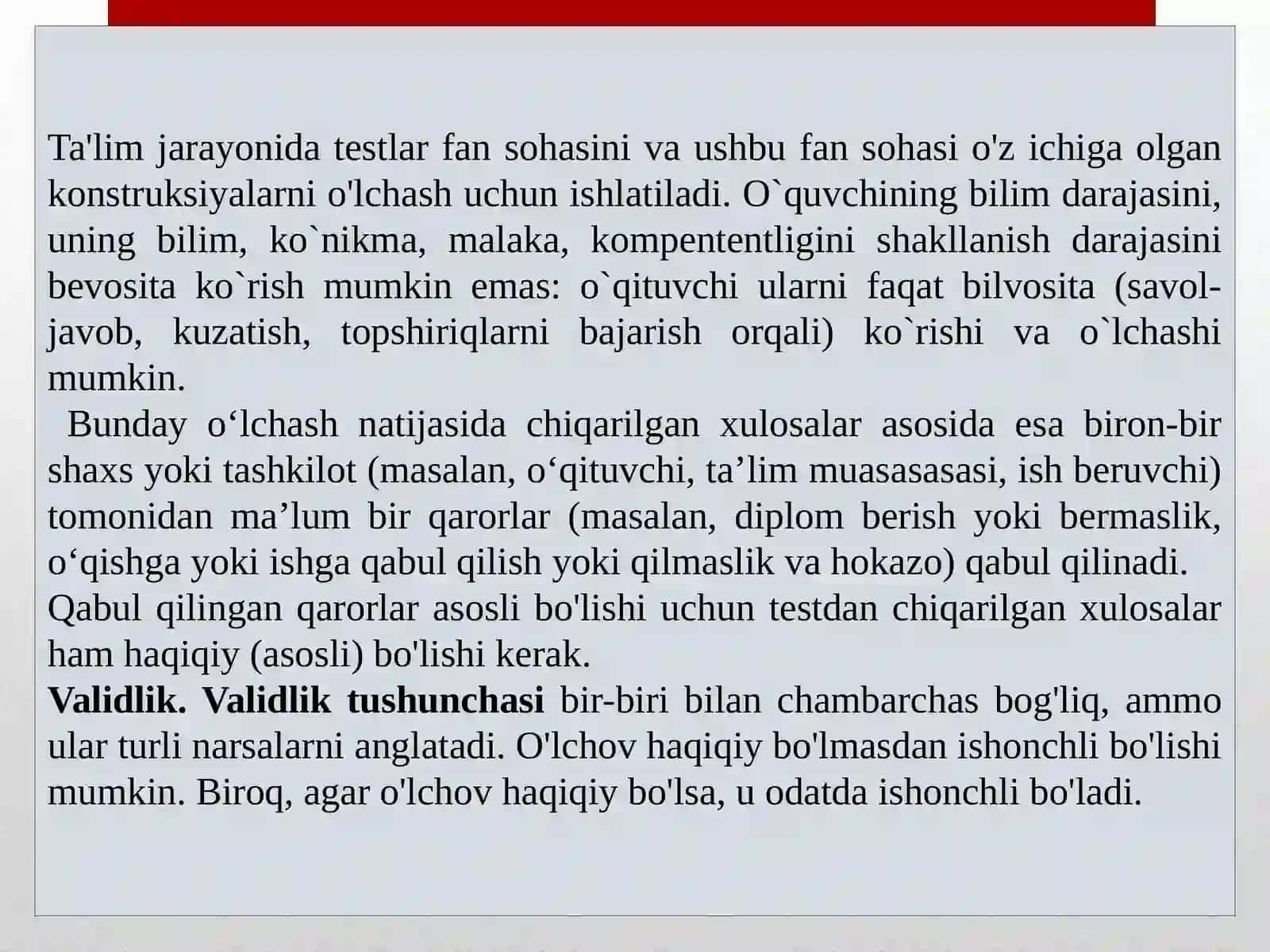 Pedagogik testlar 2