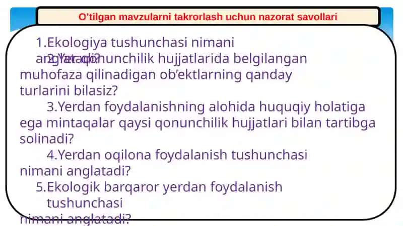 Ekotizimlarning Barqorligi va Muvozanatni Saqlash Yo'llari 2