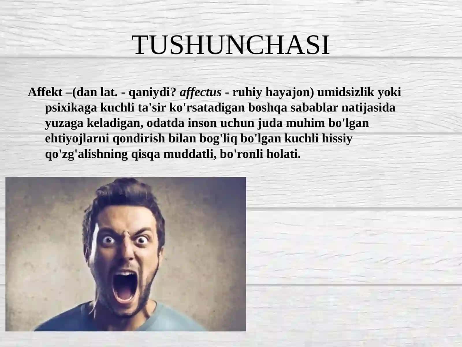 Affekt xolati tushunchasi 2