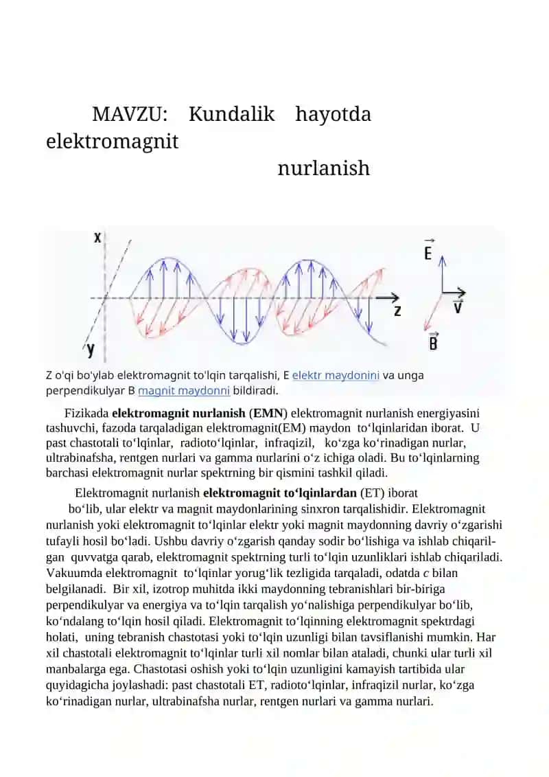 Kundalik hayotda elektromagnit nurlanish 2