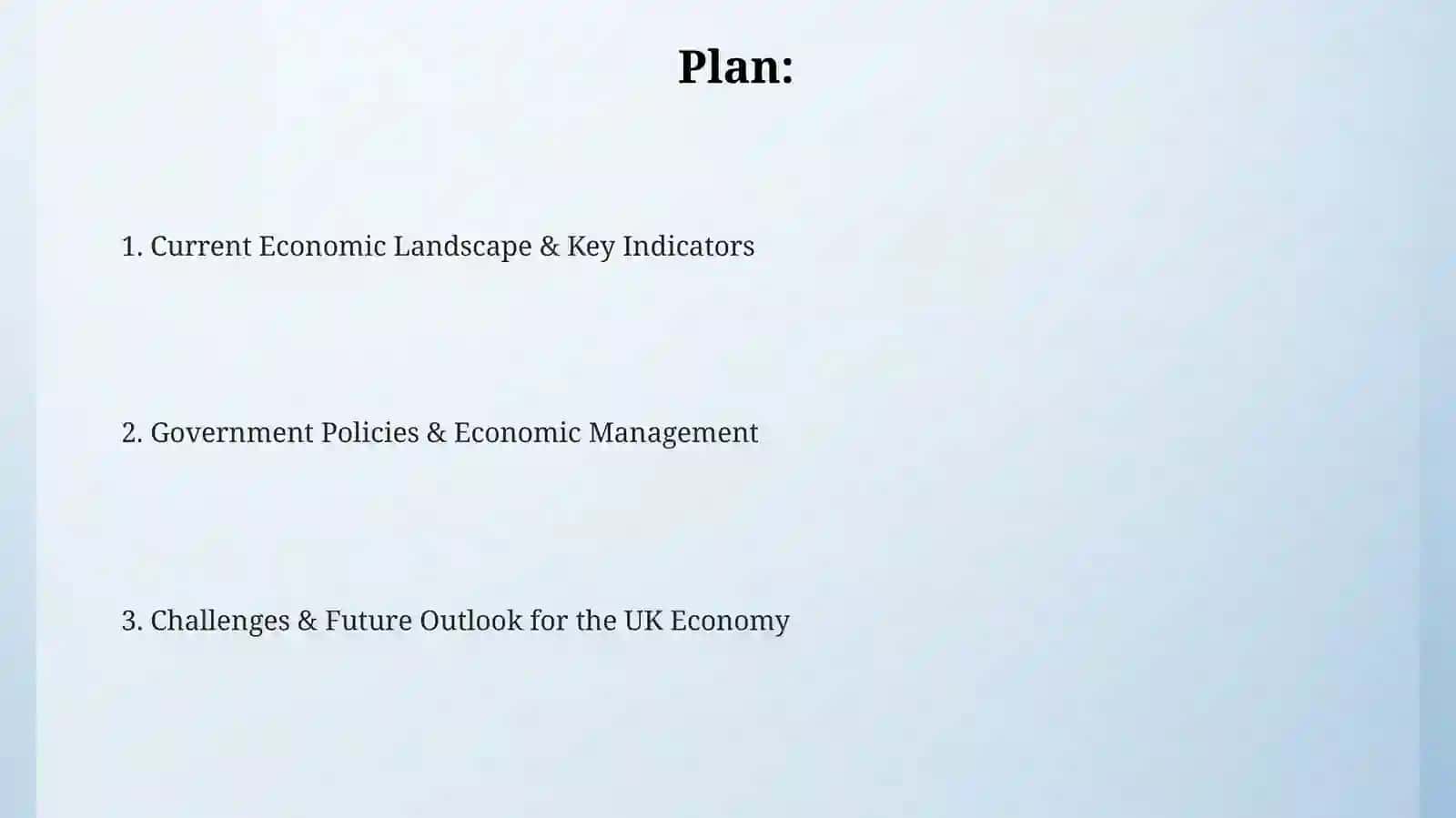 Econmyin the UK 2
