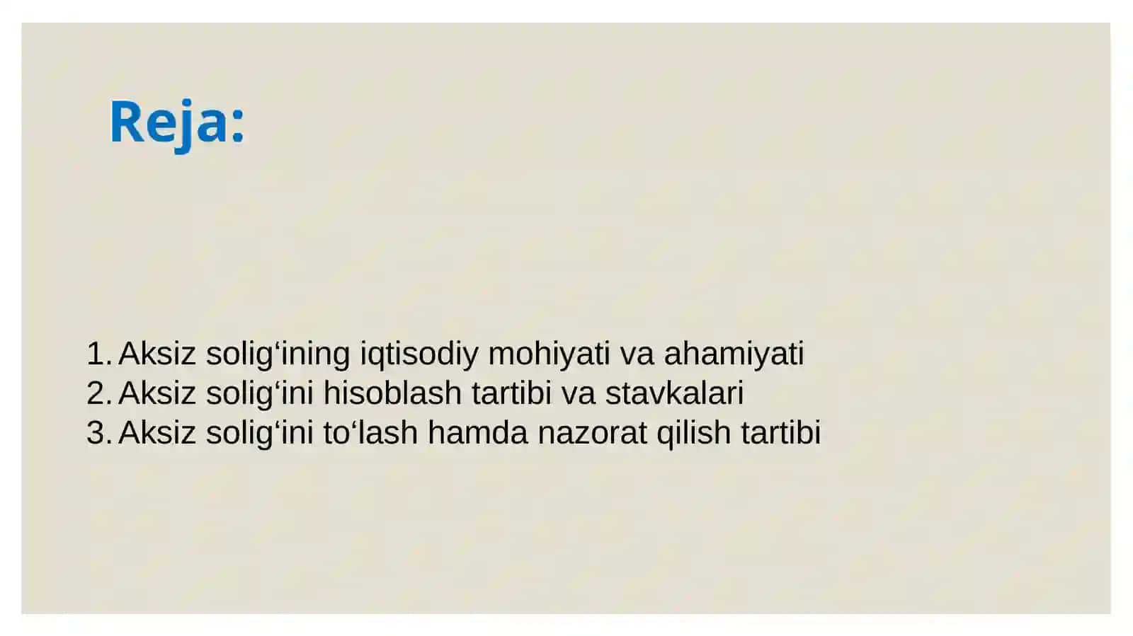Aksiz solig‘ini hisoblash va to‘lash tartibi. 2
