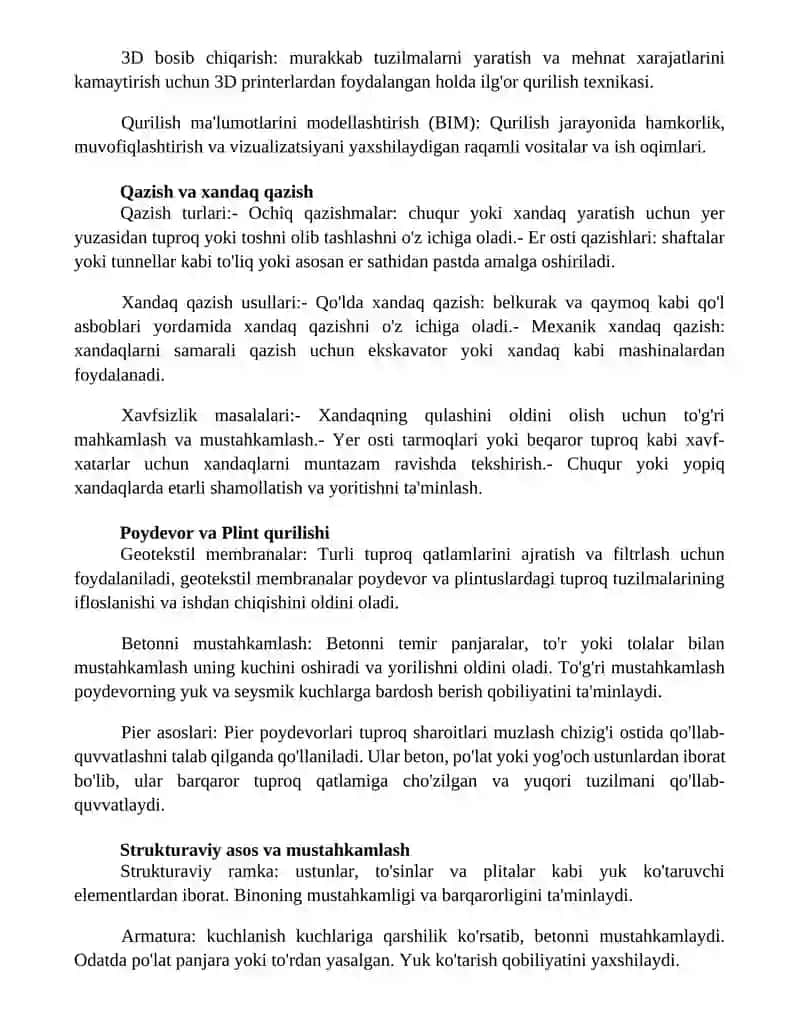 Sanoat Va Fuqaro Binolari Nol Tsikl Qurilishidagi Ishlar 2