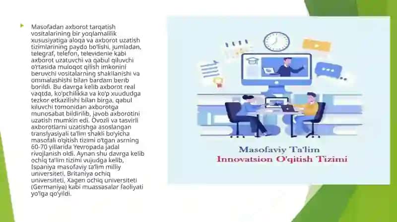Masofali ta'limning afzalliklari 2