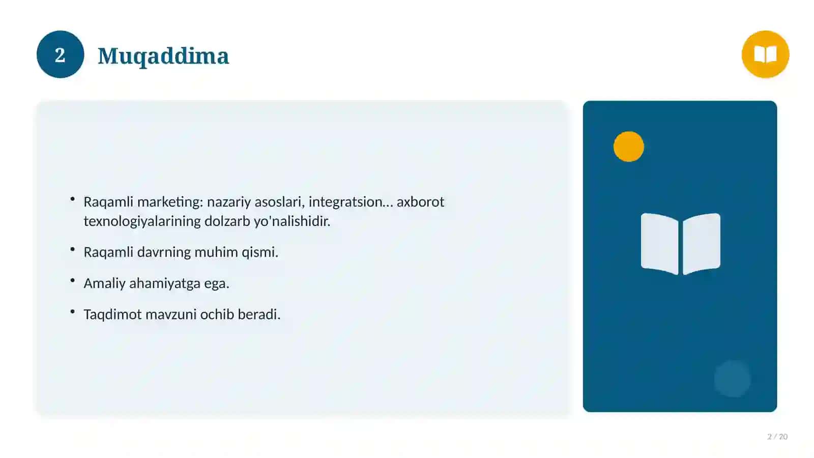 Raqamli marketing: nazariy asoslari, integratsion yondashuvda 2
