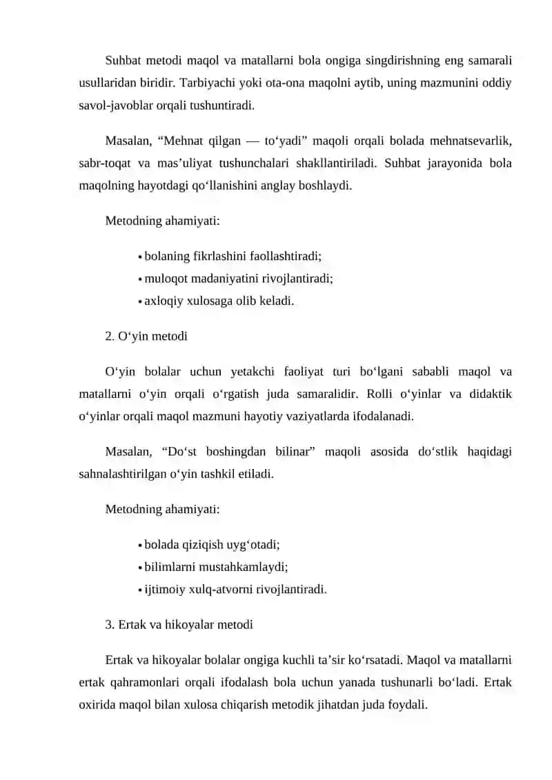 Maqol va matallarning tarbiyaviy mohiyati 2
