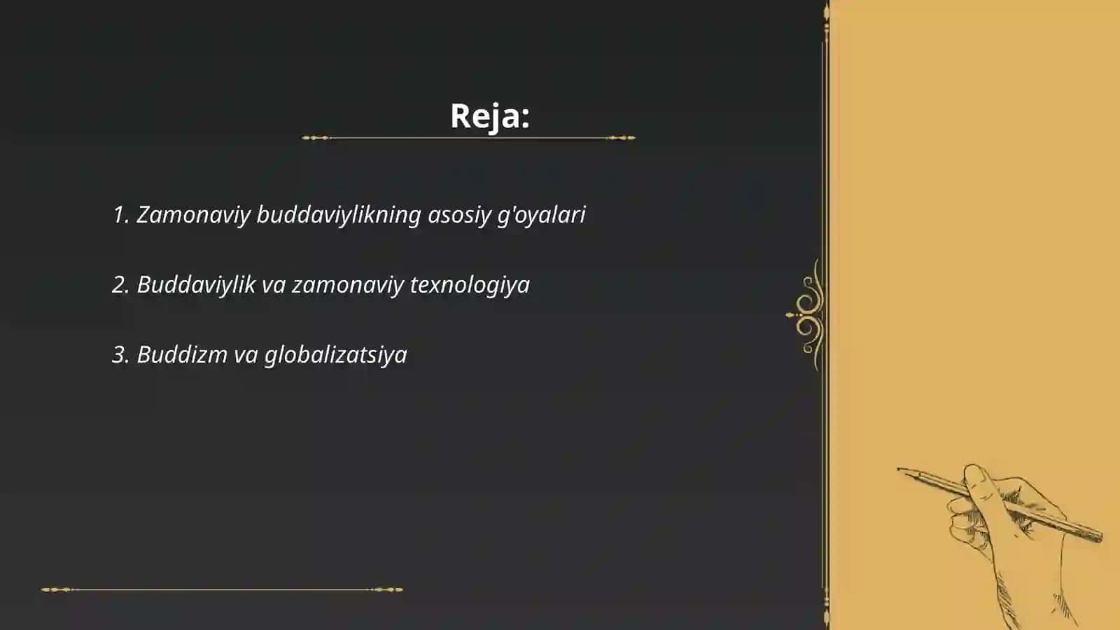 Modern buddaviylikning òziga xos hususiyatlari 2